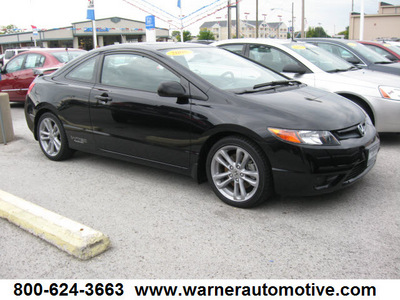 honda civic 2008 black coupe si gasoline 4 cylinders front wheel drive 6 speed manual 45840
