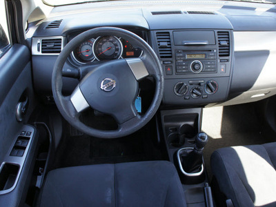 nissan versa 2007 black hatchback 1 8 s gasoline 4 cylinders front wheel drive 6 speed manual 98371