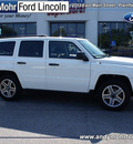 jeep patriot 2009 white suv sport gasoline 4 cylinders 4 wheel drive automatic 46168