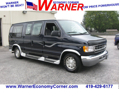 ford econoline e 150 1999 blue van v8 automatic with overdrive 45840