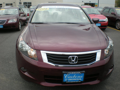 honda accord 2008 red sedan ex gasoline 6 cylinders front wheel drive automatic 13502