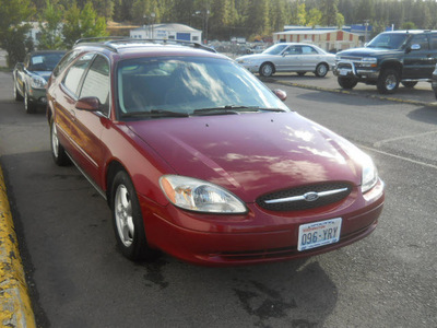 ford taurus 2002 red wagon se gasoline 6 cylinders front wheel drive 4 speed automatic 99208