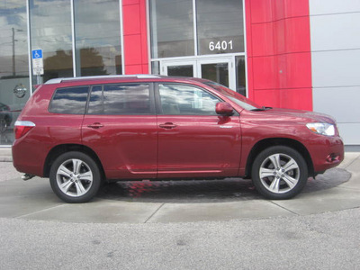 toyota highlander 2008 maroon suv gasoline 6 cylinders front wheel drive automatic 33884