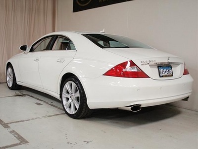 mercedes benz cls class 2008 white sedan cls550 gasoline 8 cylinders rear wheel drive automatic 55391