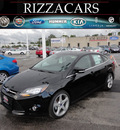 ford focus 2012 black sedan titanium gasoline 4 cylinders front wheel drive automatic with overdrive 60546