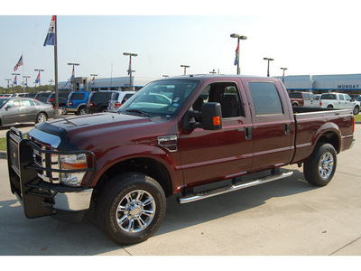 ford f 250 super duty 2010 red xlt diesel 8 cylinders 4 wheel drive automatic 77090