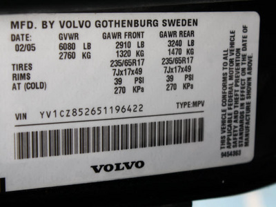 volvo xc90 2005 black suv v8 gasoline 8 cylinders all whee drive automatic 07701