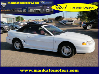 ford mustang 1994 white mustang gasoline 6 cylinders rear wheel drive automatic with overdrive 56001