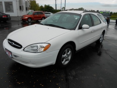 ford taurus 2001 white wagon gasoline 6 cylinders front wheel drive 4 speed automatic 43228