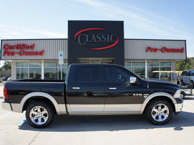 dodge ram pickup 1500 2010 black laramie gasoline 8 cylinders 2 wheel drive not specified 76210