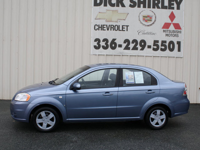 chevrolet aveo 2007 blue sedan ls gasoline 4 cylinders front wheel drive automatic 27215