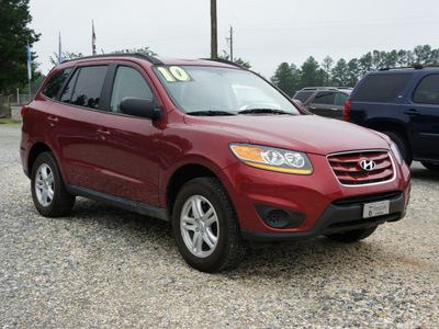 hyundai santa fe 2010 dk  red suv gls gasoline 4 cylinders all whee drive automatic 27569