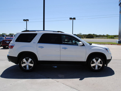 gmc acadia 2011 white suv slt gasoline 6 cylinders front wheel drive automatic 76087