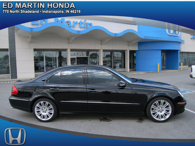 mercedes benz e class 2008 black sedan gasoline 6 cylinders rear wheel drive automatic 46219