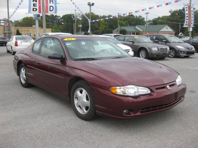 chevrolet monte carlo 2001 dk  red coupe ss gasoline 6 cylinders front wheel drive automatic 62863