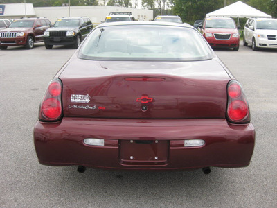 chevrolet monte carlo 2001 dk  red coupe ss gasoline 6 cylinders front wheel drive automatic 62863