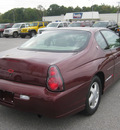 chevrolet monte carlo 2001 dk  red coupe ss gasoline 6 cylinders front wheel drive automatic 62863