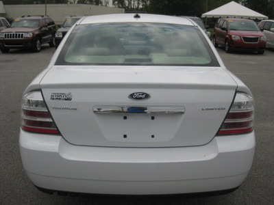 ford taurus 2008 white sedan limited gasoline 6 cylinders front wheel drive automatic with overdrive 62863