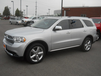 dodge durango 2011 silver suv citadel gasoline 6 cylinders all whee drive 5 speed automatic 99212