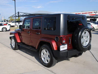 jeep wrangler unlimited 2007 red suv sahara gasoline 6 cylinders 4 wheel drive automatic with overdrive 76087