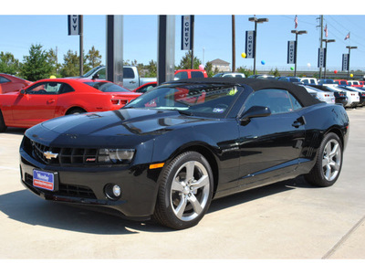 chevrolet camaro convertible 2011 black lt gasoline 6 cylinders rear wheel drive automatic 77090