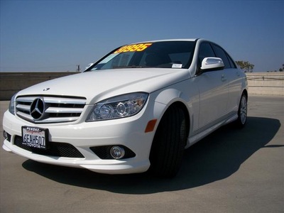 mercedes benz c class 2008 white sedan c300 sport gasoline 6 cylinders rear wheel drive automatic 90241