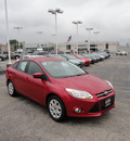 ford focus 2012 red sedan se gasoline 4 cylinders front wheel drive automatic with overdrive 60546