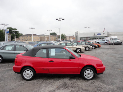 volkswagen cabrio 1999 red gasoline 4 cylinders front wheel drive automatic with overdrive 60546