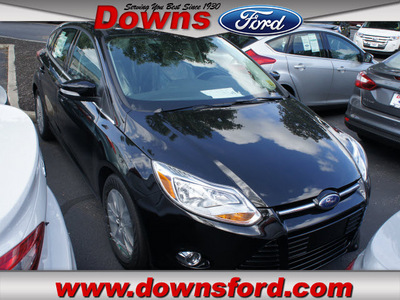 ford focus 2012 black hatchback sel gasoline 4 cylinders front wheel drive automatic with overdrive 08753