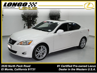 lexus is 250 2007 starfire pearl sedan gasoline 6 cylinders rear wheel drive automatic 91731