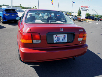 honda civic 1998 red sedan lx gasoline 4 cylinders front wheel drive 5 speed manual 98371