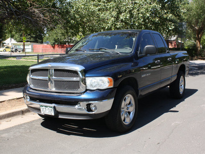 dodge ram pickup 1500 2002 blue slt gasoline 8 cylinders 4 wheel drive automatic with overdrive 80110