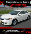 acura tsx 2009 white sedan w xm gasoline 4 cylinders front wheel drive automatic 55420