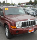 jeep commander 2007 maroon suv sport gasoline 6 cylinders 4 wheel drive shiftable automatic 99212