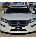 honda accord crosstour 2010 white wagon ex l gasoline 6 cylinders front wheel drive automatic 77065
