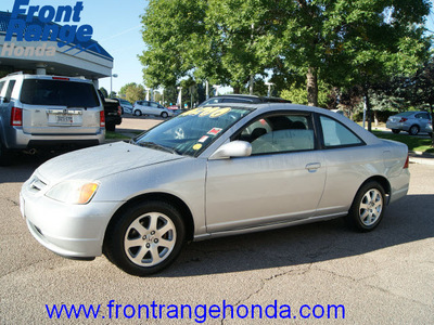 honda civic 2003 satin silver coupe ex gasoline 4 cylinders sohc front wheel drive 5 speed manual 80910