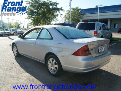 honda civic 2003 satin silver coupe ex gasoline 4 cylinders sohc front wheel drive 5 speed manual 80910