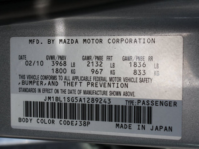 mazda mazda3 2010 silver sedan i touring gasoline 4 cylinders front wheel drive automatic 07702