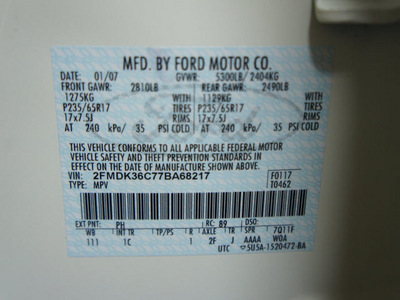 ford edge 2007 off white suv se gasoline 6 cylinders front wheel drive automatic with overdrive 76108