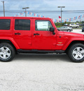 jeep wrangler unlimited 2012 red suv sahara gasoline 6 cylinders 4 wheel drive automatic 45840