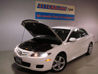 mazda mazda6i 2008 white sedan gasoline front wheel drive automatic 55345