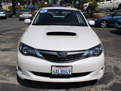 subaru impreza wrx 2008 white sedan gasoline 4 cylinders all whee drive 5 speed manual 94063