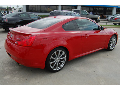 infiniti g37 2008 red coupe journey gasoline 6 cylinders rear wheel drive automatic 77090