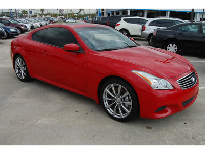 infiniti g37 2008 red coupe journey gasoline 6 cylinders rear wheel drive automatic 77090
