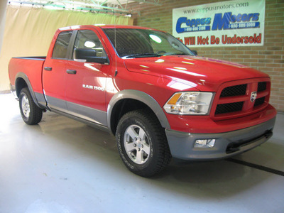 ram ram pickup 1500 2012 red gray outdoorsman gasoline 8 cylinders 4 wheel drive automatic 44883