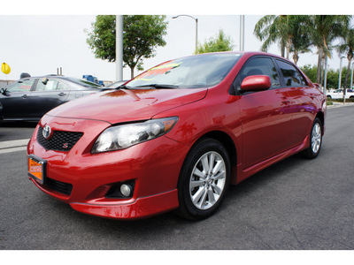 toyota corolla 2010 red sedan s gasoline 4 cylinders front wheel drive automatic 91761