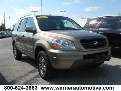 honda pilot 2004 gold suv ex l gasoline 6 cylinders all whee drive automatic 45840