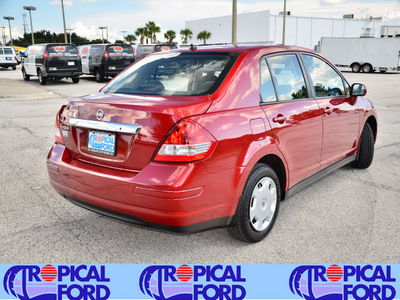 nissan versa 2010 red sedan gasoline 4 cylinders front wheel drive automatic 32837
