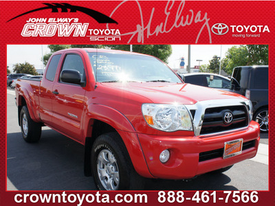 toyota tacoma 2008 red pickup truck prerunner v6 gasoline 6 cylinders 2 wheel drive automatic 91761