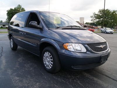 chrysler town and country 2001 steel blue van lx gasoline 6 cylinders front wheel drive automatic 61008